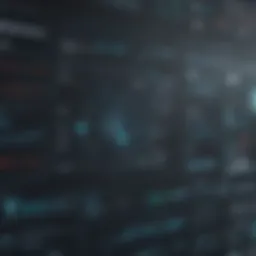 A digital dashboard displaying real-time network metrics