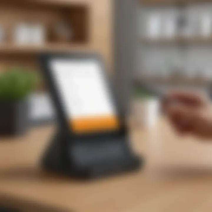 User interface of Square mobile POS system showcasing transaction features