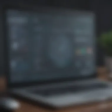 Security Features of Remote Management Software Security features of remote management software highlighted on a laptop screen