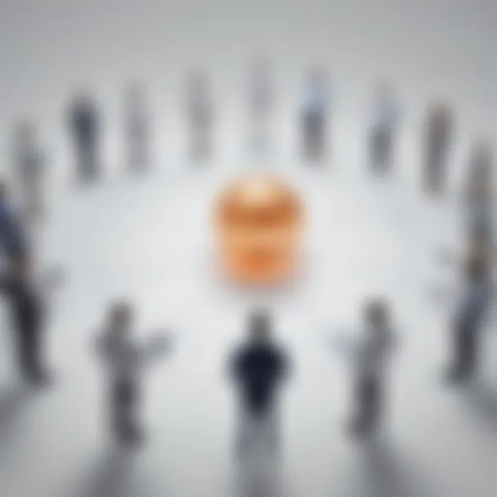 Conceptual image showing collaborative teamwork in bid management