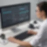 User navigating physical therapy software interface