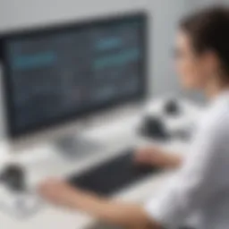 User navigating physical therapy software interface