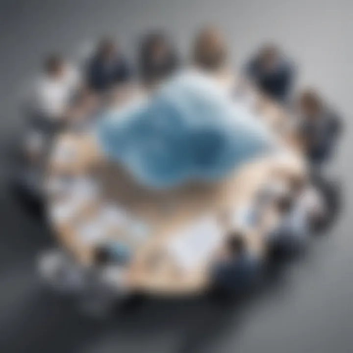 Developers collaborating on cloud application projects