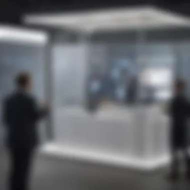 Engagement in Hybrid Events Using Airmeet Booths Business professionals engaging in a hybrid event via Airmeet booths