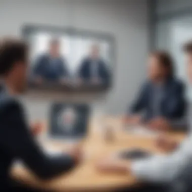 Business meeting using alternative video conferencing tools