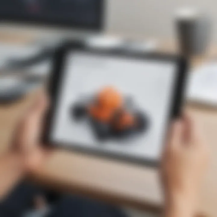 Mobile application of iFormBuilder in action on a tablet device