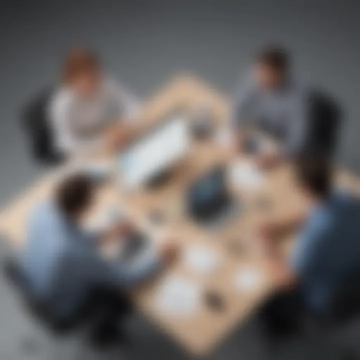 Business professionals discussing the advantages of using Proxyclick