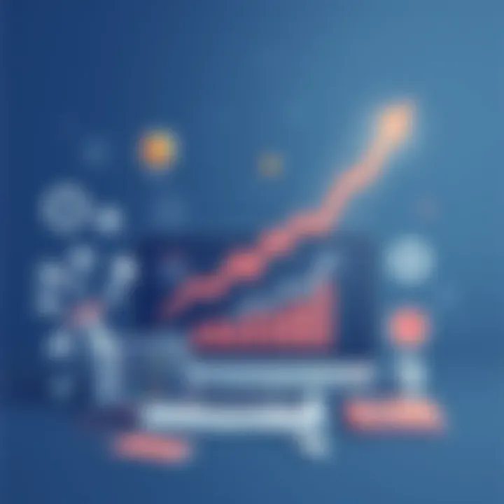 Business Growth Through Effective Advertising Illustration of business growth through effective advertising