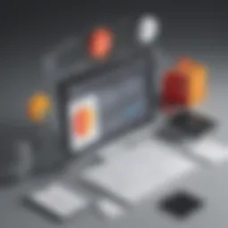 Illustration showcasing the integration workflow of Hotjar and Google Analytics for enhanced data analysis