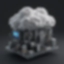 Cloud computing architecture diagram highlighting Compute Engine features