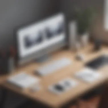 Collaborative workspace featuring design tools and client feedback system