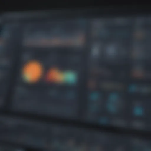 Visual representation of web analytics dashboard