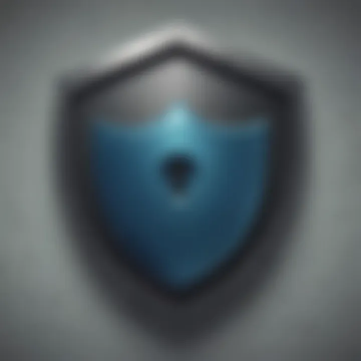 Security shield representing password protection