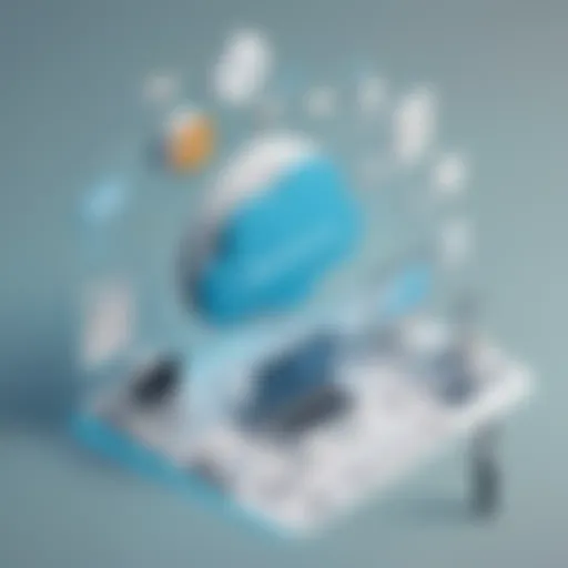 Illustration representing the concept of knowledge management within Salesforce Service Cloud